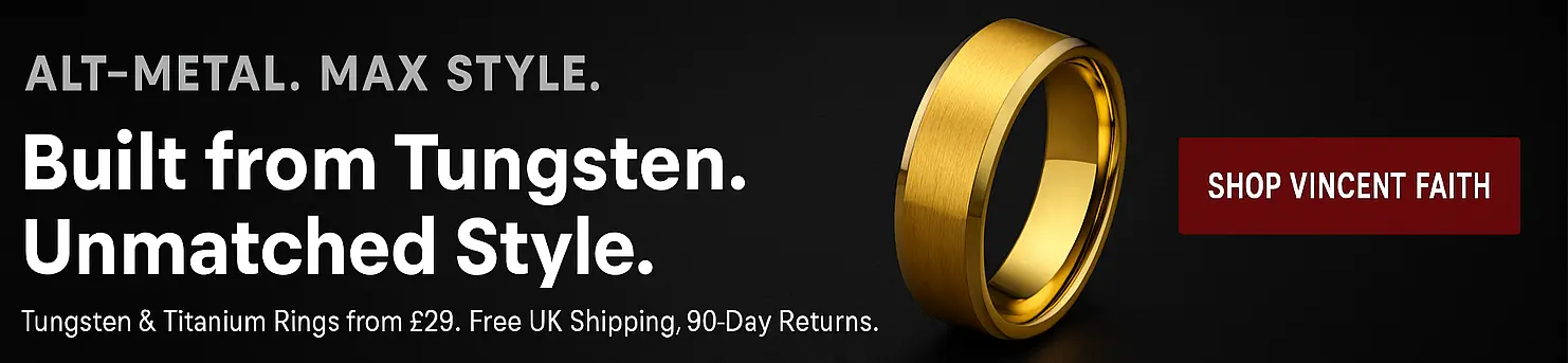 Tungsten mens rings